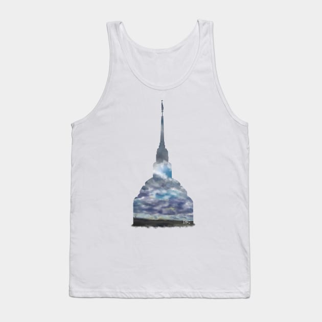 Rome Italy Temple Dramatic Sky Silhouette Tank Top by DSCarts